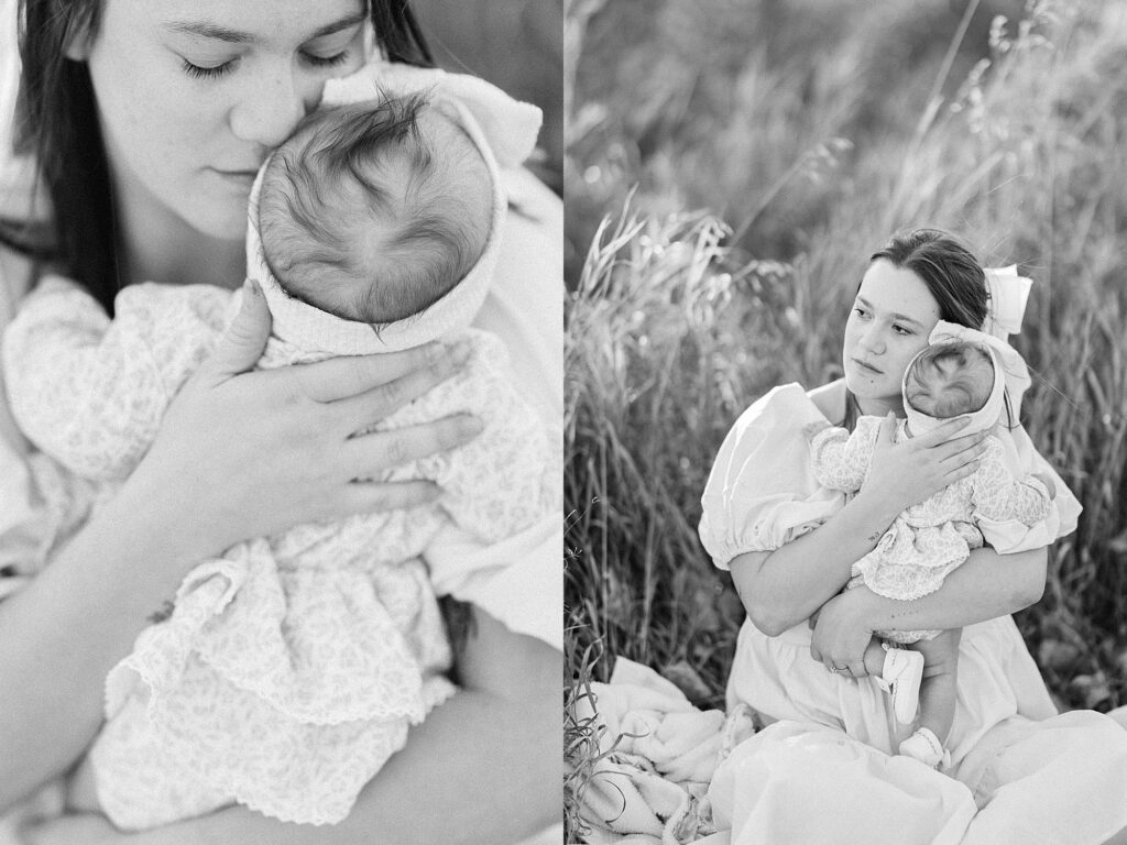 First professional family portraits photographed outdoors in La Crosse Wisconsin