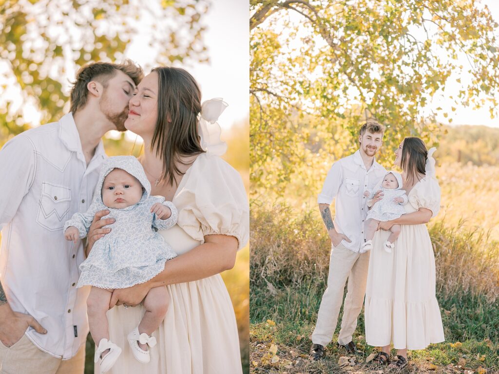 First professional family portraits photographed outdoors in La Crosse Wisconsin