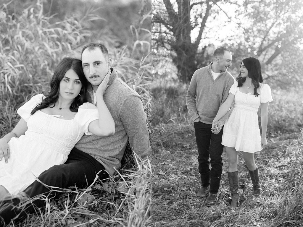 Film-inspired engagement session in the rolling hills of La Crosse