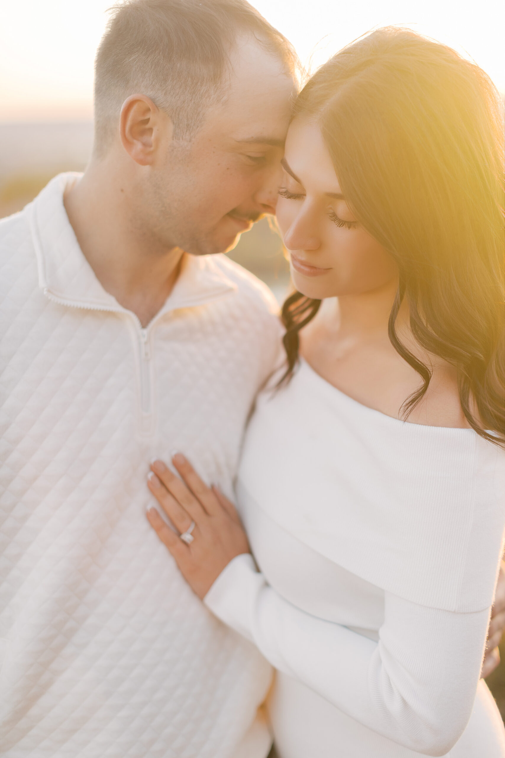 Engagement session in the Driftless Region featuring scenic Wisconsin bluffs